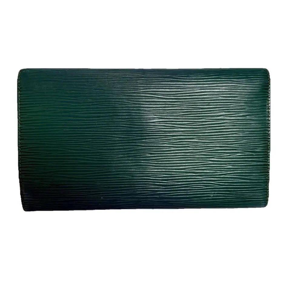 Louis Vuitton Sarah Wallet Epi Green Leather M60315 Portefeuille Long Vintage